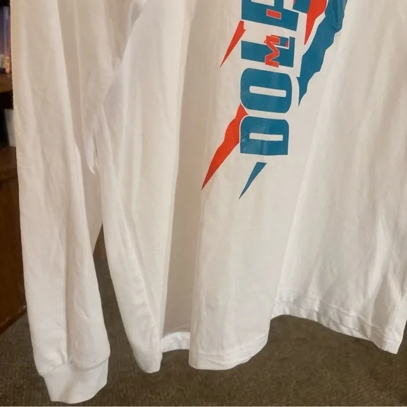 STARTER White Miami Dolphins Long Sleeve Shirt - Picture 5 of 7